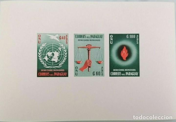 Sellos: PARAGUAY 1960 - HB DERECHOS HUMANOS = - Foto 1