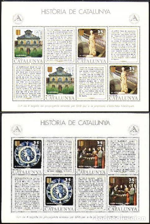 Sellos: HOJAS 101-104 HISTORIA DE CATALUNYA