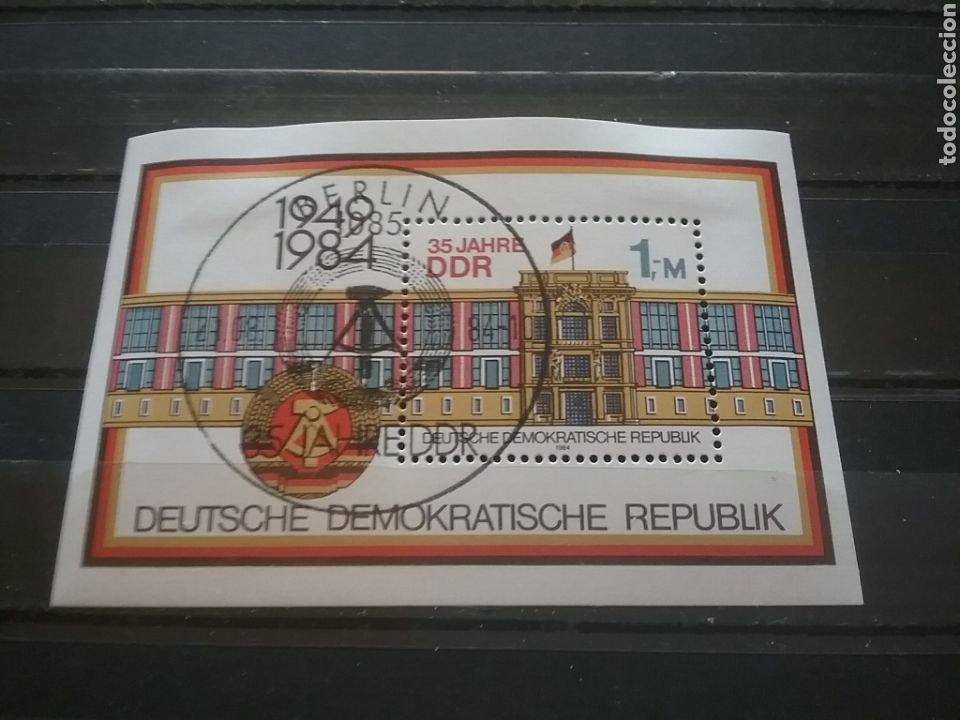 Briefmarken: Sello Alemania(DDR) mtdo(+/-bisagra).1984. Parlamento Berlin. Escudo armas, edificio. Arquitectura.
