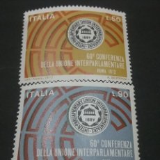 Sellos: SELLO ITALIA NUEVO. 1972. 60 CONFERENCIA UNION INTERPARLAMENTARIA. EMBLEMA. LABERINTO.. Lote 365296531