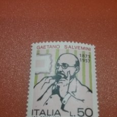 Sellos: SELLO ITALIA NUEVO. 1973. 100ANIV NAVIMENTO GAETANO SALVEMINI. POLITICO, ESCRITOR,. Lote 365732166