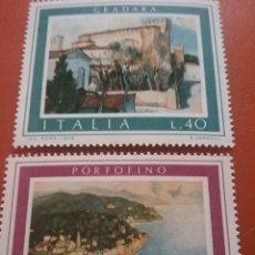 Sellos: SELLO ITALIA NUEVO.1974. TURISMO. PUBLICIDAD. PROTOFINO. GRADARA. CASTILLO. COSTA. PAISAJE. Lote 365991341