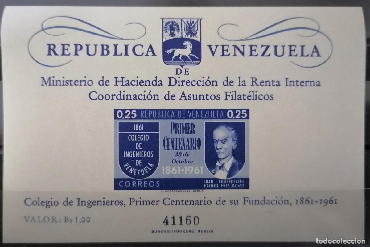 Sellos: VENEZUELA 1961 HB CENTENARIO - Foto 1