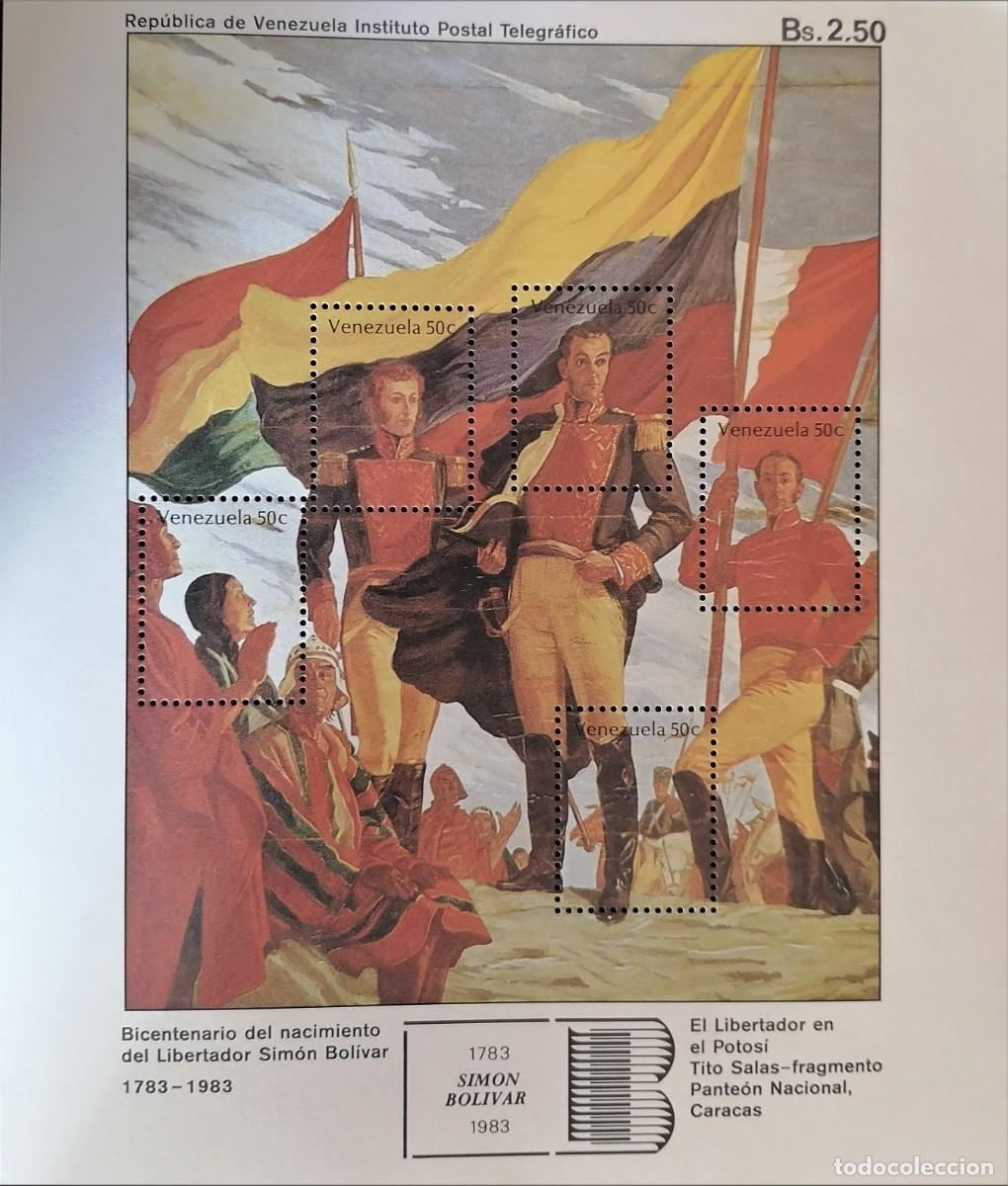 Sellos: VENEZULA 1983 BICENTENARIO - SIM&Oacute;N BOLIVAR - Foto 1