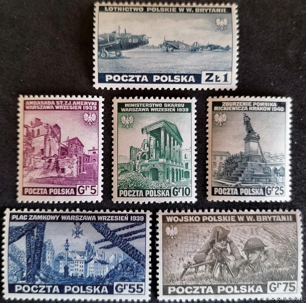 Sellos: POLONIA 1941 - EJ&Eacute;RCITO POLACO . - Foto 1
