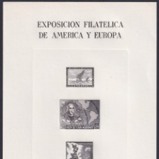 Sellos: F-EX45013 ESPAÑA SPAIN 1977 SHEET ESPAMER DISCOVERY COLUMBUS BLACK PROOF.