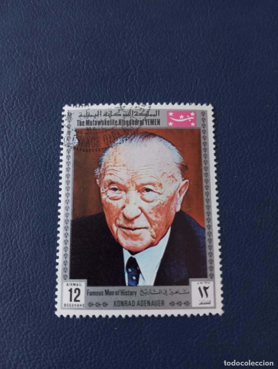 Sellos: CONRAD ADENAUER, PRESIDENTE DE LA RFA - Foto 1