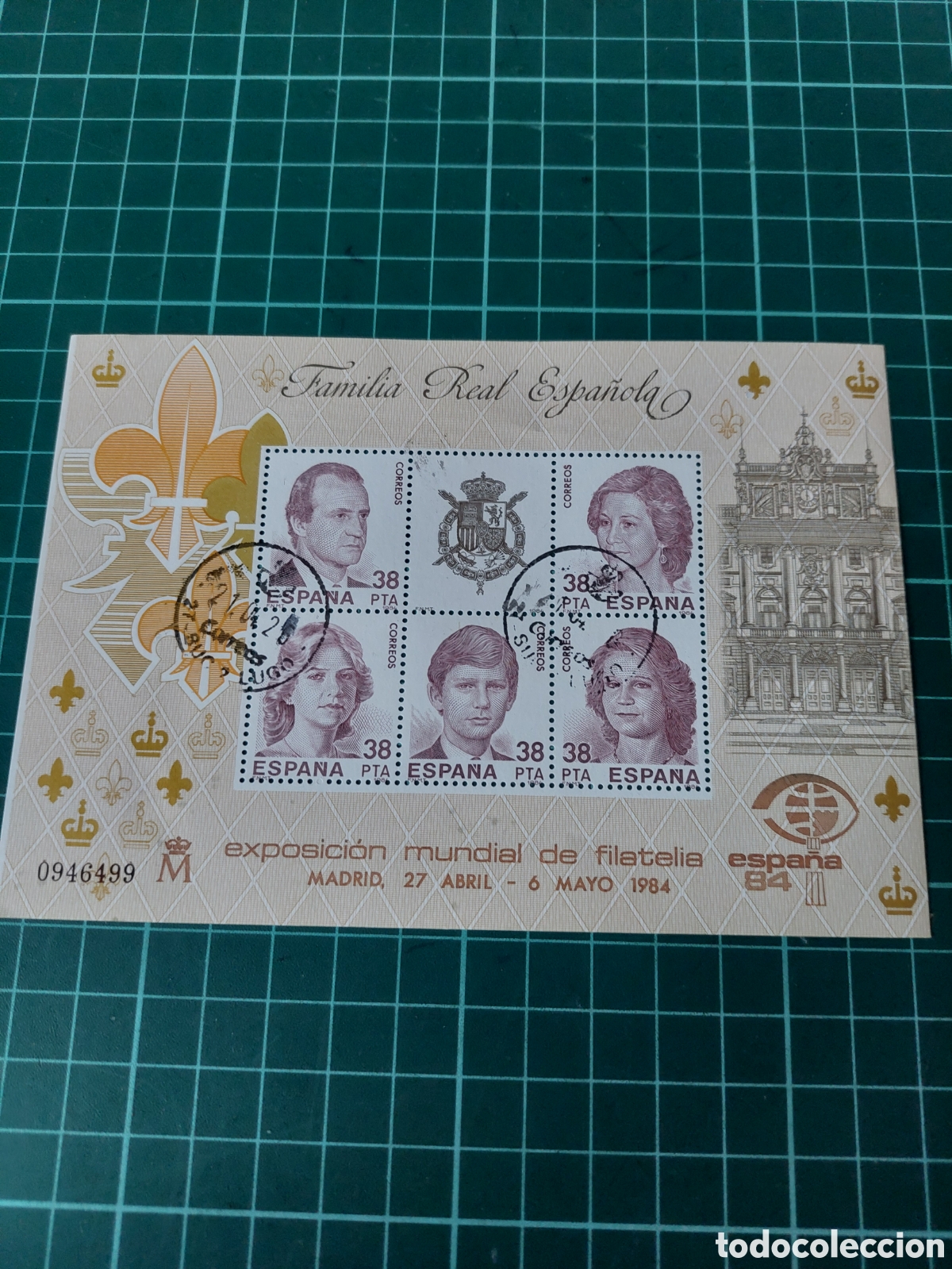 Sellos: 1984 USADOS LUJO EDIFIL 2754 FAMILIA REAL ESPA&Ntilde;OLA 1984 HOJA BLOQUE EXPOSICI&Oacute;N FILAT&Eacute;LICA MADRID