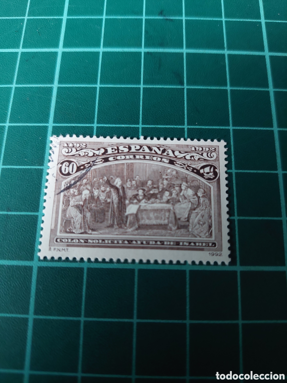 Sellos: Edifil 3205 1992 VIAJES DE COLON SOLICITANDO APOYO REAL PARA VIAJE 3205 EDIFIL 1992 PERSONAJES