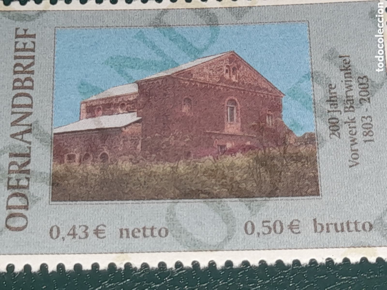 Sellos: Sello Alemania, eL Oderlandbrief nuevo 2003. 200Aniv lechera. Arquitectura. Edificio. Lecheria. Fab