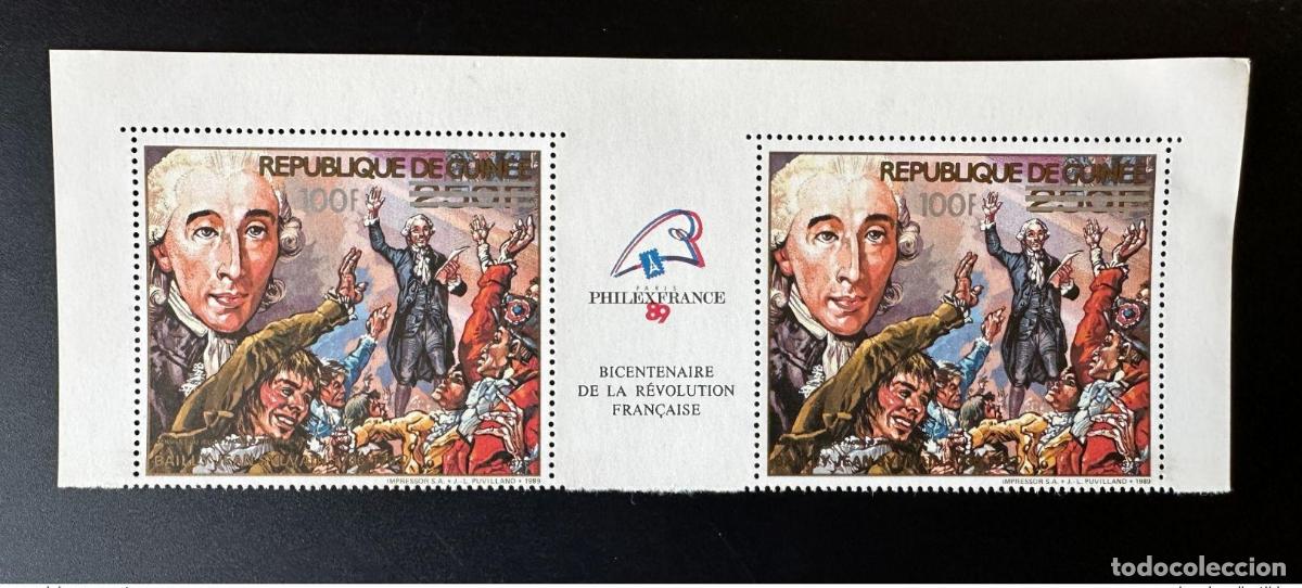 Sellos: Guinea 1991 Mi. 1324 par sobrecargado Revoluci&oacute;n Francesa Philexfrance