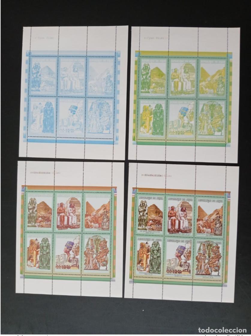 Sellos: N&iacute;ger 2001 Mi. 1965 - 1970 ensayos en color Tutankam&oacute;n Egipto Nefertiti