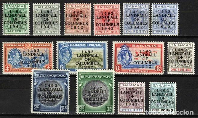 Timbres: BAHAMAS 1942 DESEMBARCO DE COLON ** VARIEDADES