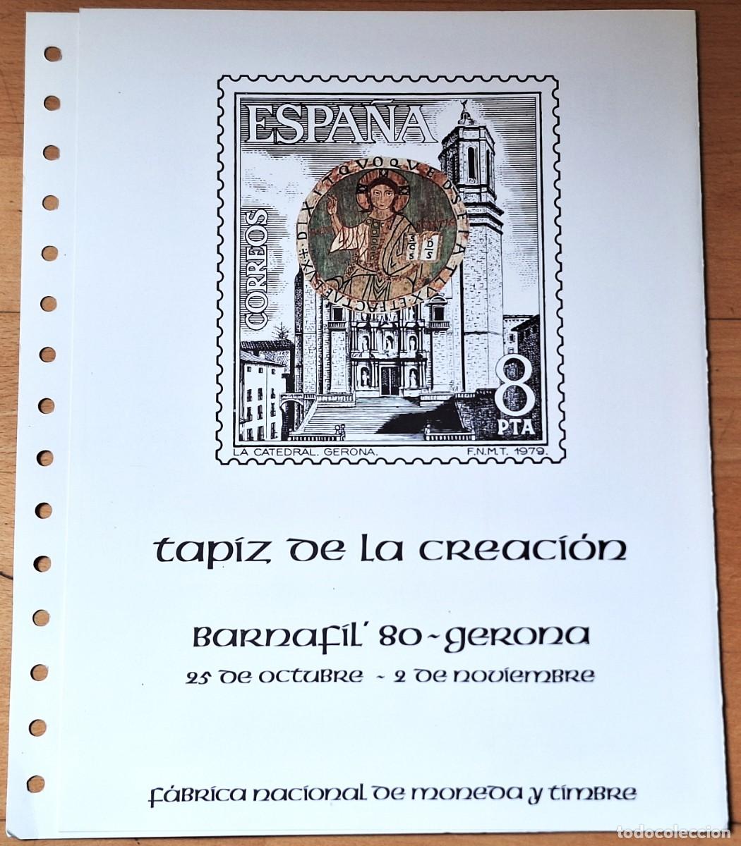 Sellos: SELLOS ESPA&Ntilde;A 1980 - HOJA DOBLE BARNAFIL&acute;80 - TAPIZ DE LA CREACI&Oacute;N - COMPLETA NUEVA