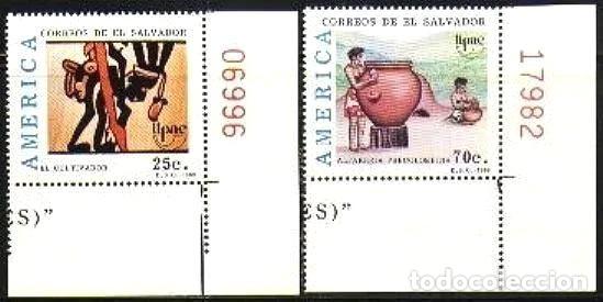Sellos: EL SALVADOR 1989 ALFARERIA PRECOLOMBINA