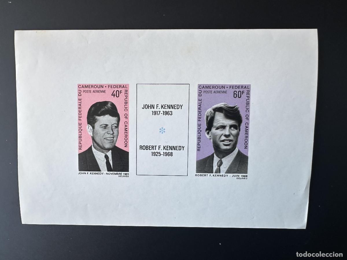 Sellos: Camer&uacute;n 1968 Mi. 559/560 Luxe Proof Engomado JFK John F. Kennedy Robert