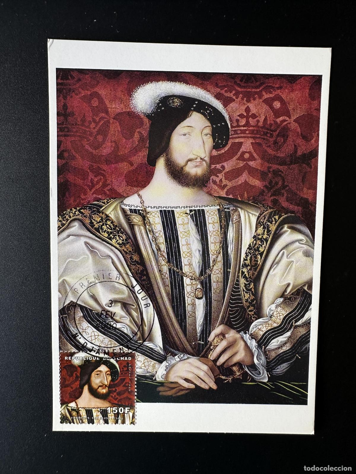 Sellos: Chad 1999 Mi. 1942 carta m&aacute;xima Francisco I rey pintura art&iacute;stica renacentista