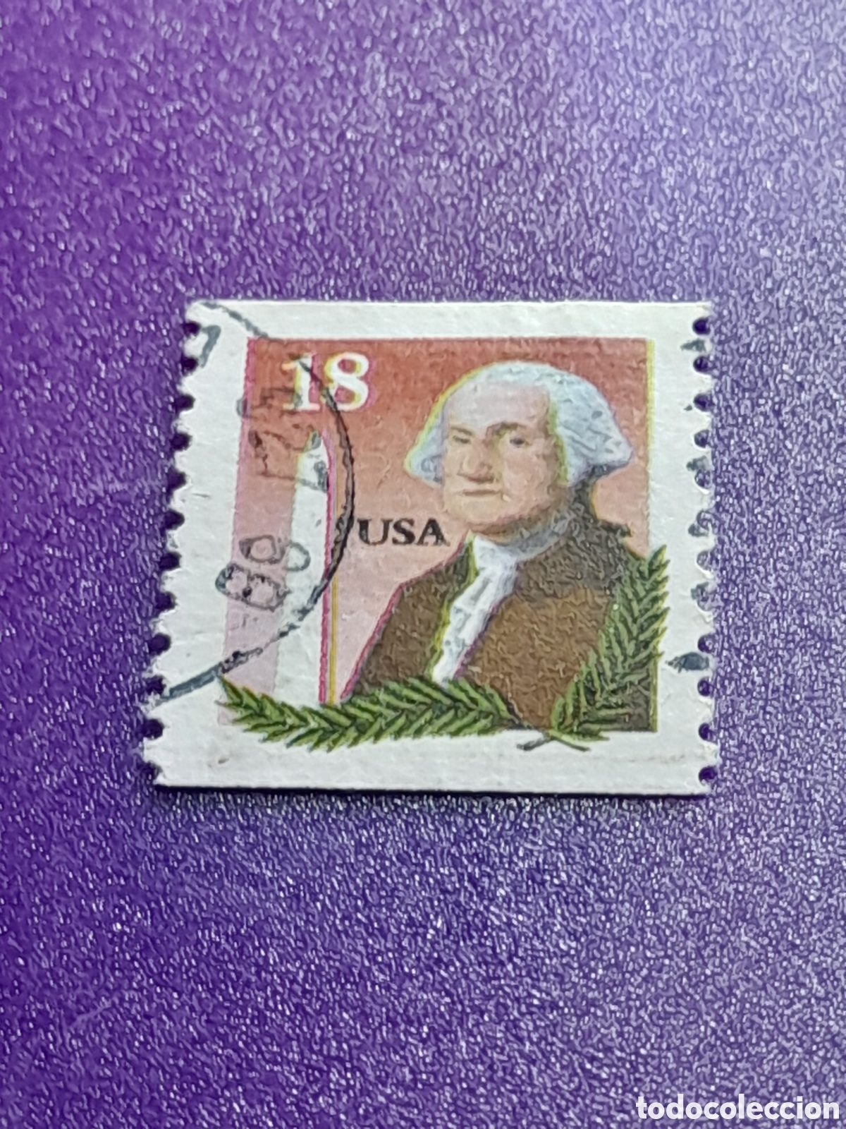 Sellos: Sello Estados Unidos mtdo 1987. George Washington. Fuerte. Pol&iacute;tico. L&iacute;der. Historia