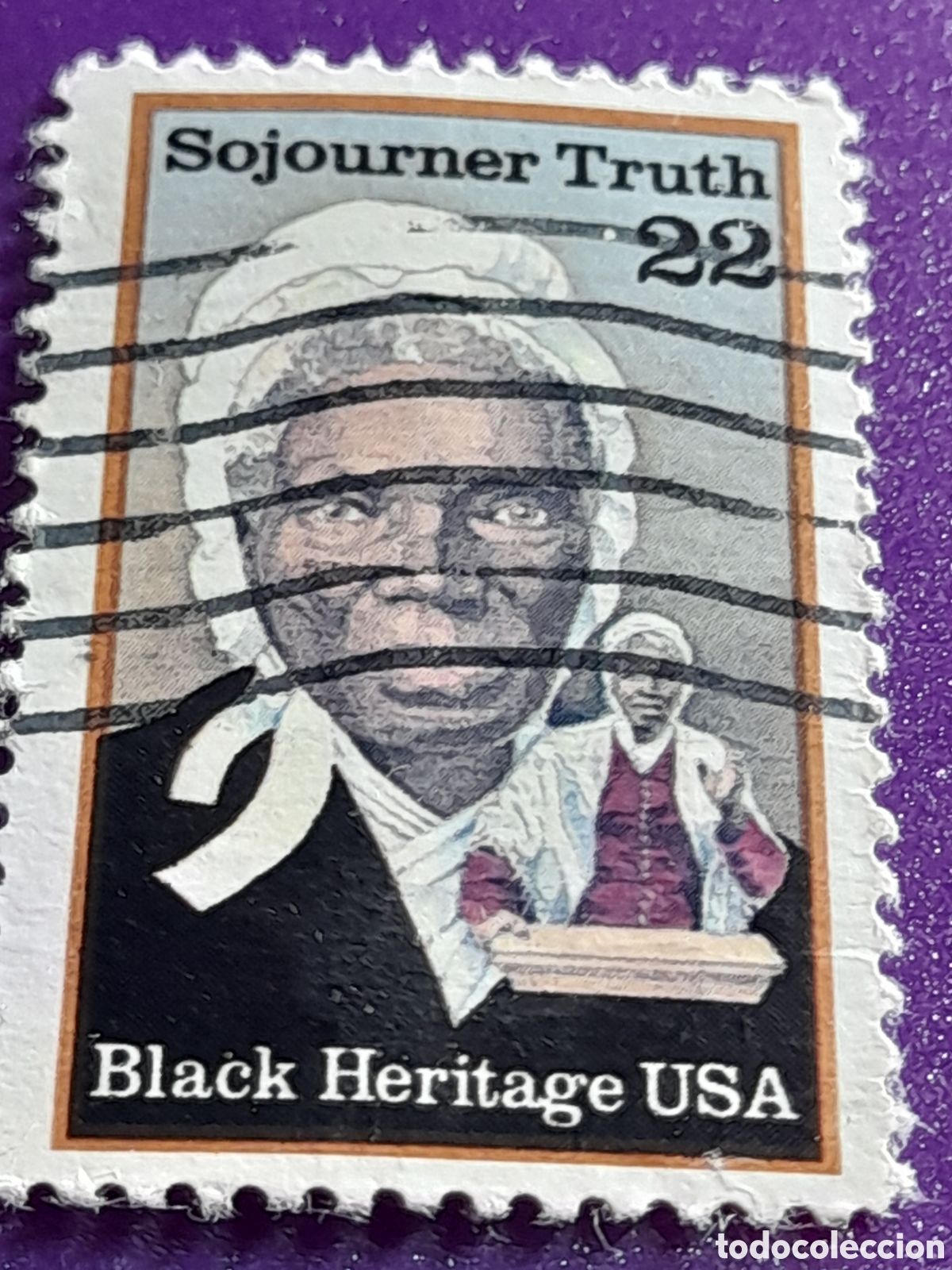 Sellos: Sello Estados Unidos mtdo/udo 1986. Herencia negra. Sojourner Trutp. Activista. Abolicionista