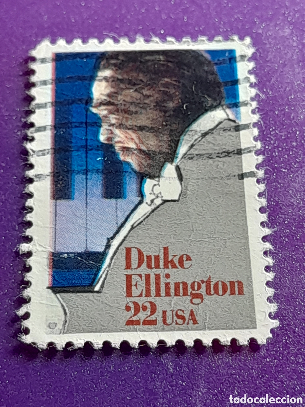 Sellos: Sello Estados Unidos mtdo/udo 1986. Duke Ellington. Compositor. Pianista. Arte. M&uacute;sica.