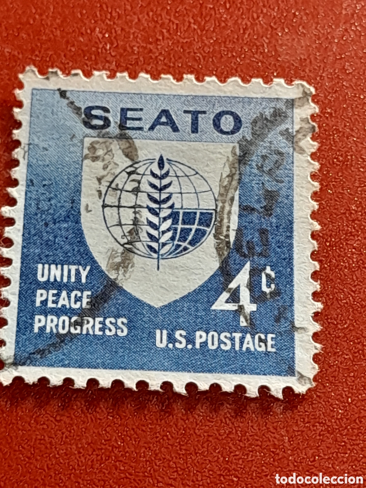 Sellos: Sello Estados Unidos mtdo/udo 1960. 5Aniv pacto Manila. Independencia o soberan&iacute;a Filipinas