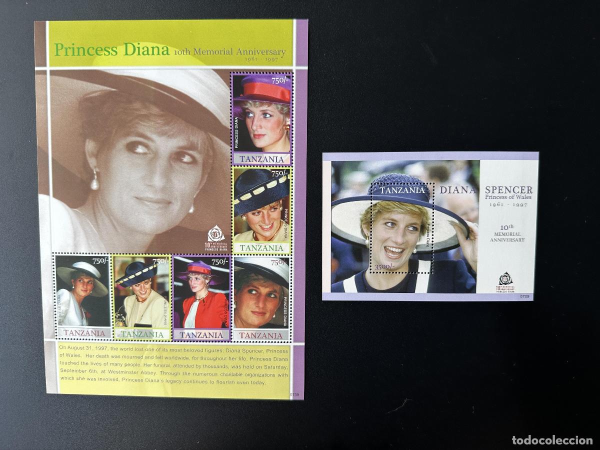 Sellos: Tanzania 2007 Mi. 4527-4532 Bl. 614 Aniversario en memoria de Diana la Familia Real