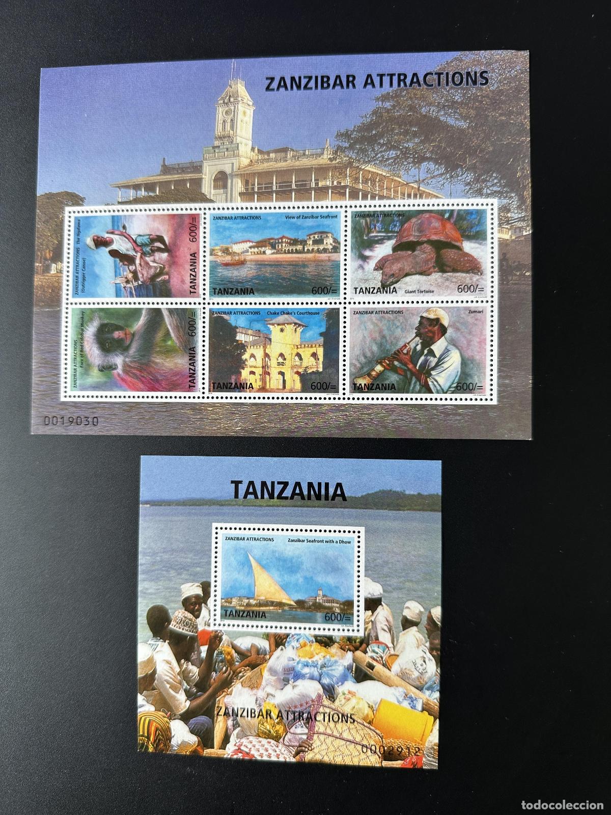 Sellos: Tanzania 2009 Mi. 4647 - 4652 Bl. 626 Atracciones en Zanz&iacute;bar Tortuga gigante