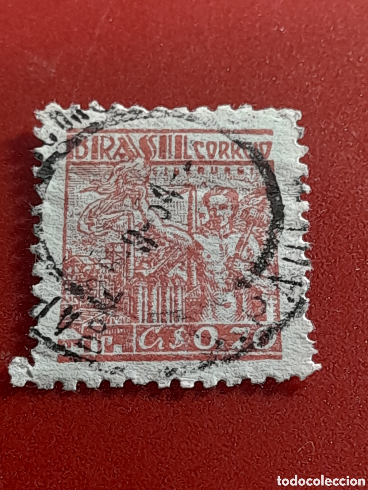 Sellos: Sello Brasil mtdo/udo 1953. Industria de acero. Forja. Fundici&oacute;n. Hierro. Histpria
