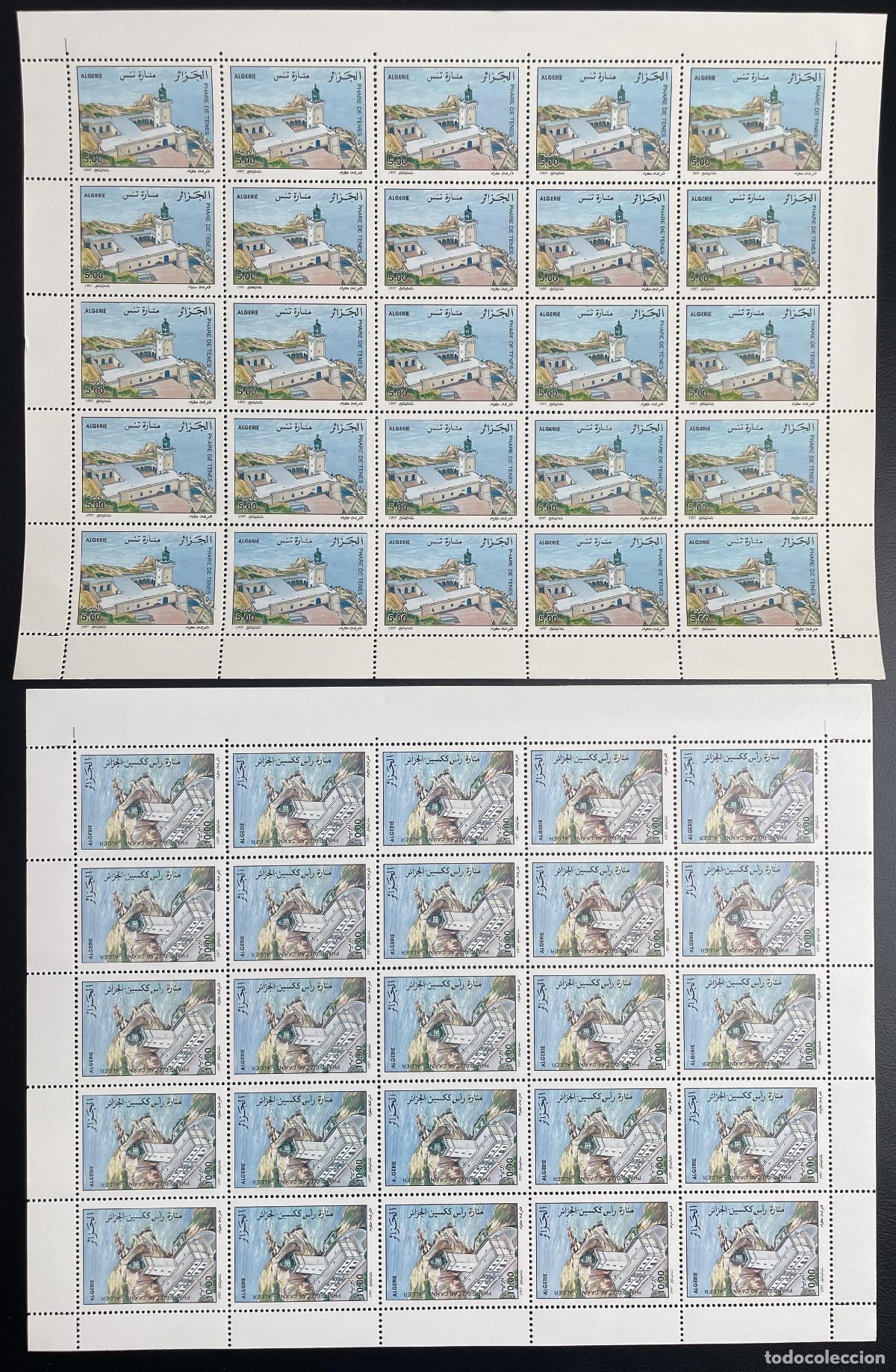 Sellos: Argelia 1997 YT 1145-1146 a bordo del faro Leuchtturm Cap Canixe Tenes