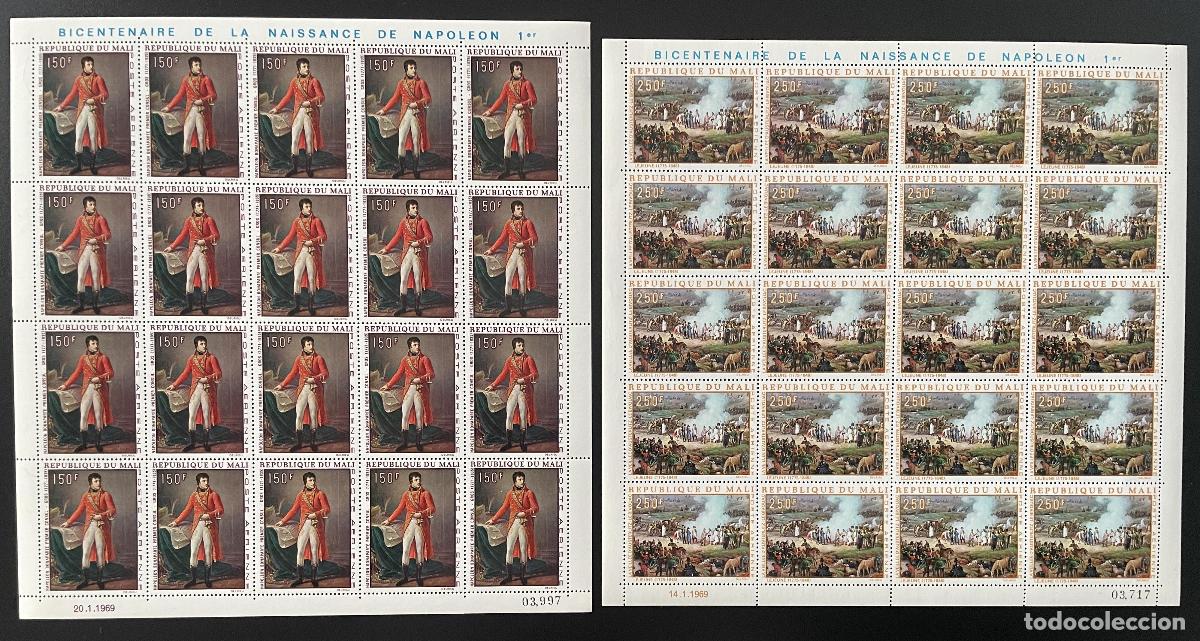 Sellos: Mali 1969 Mi. 180 - 181 placa bicentenaria nacimiento Napole&oacute;n Bonaparte
