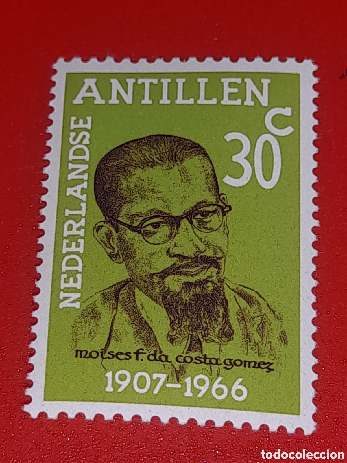 Sellos: Sello Antillas Holandesas nuevo 1972. 60Aniv muerte M. Frumencio. Pol&iacute;tico. Presidente. L&iacute;der. Hist