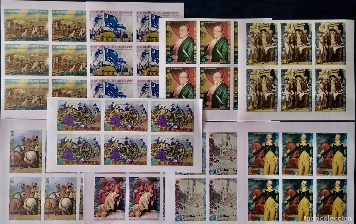 Sellos: GUINEA ECUATORIAL 1975 - BICENTENARIO DE LA INDEPENDENCIA .