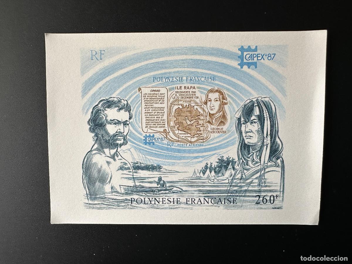 Sellos: Evento de lujo YT Bl. 13 en Polinesia Francesa 1987 Rapa Vancouver Capex