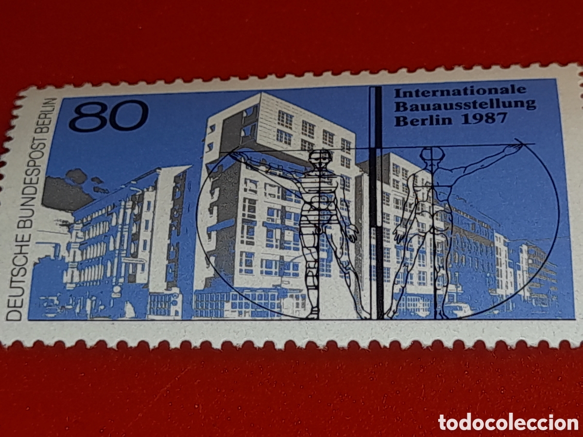 Sellos: Sello Alemania, Berlin nuevo 1987. Exp inter arquitectura. Edificio. Residencia. Contruccion. Desarr