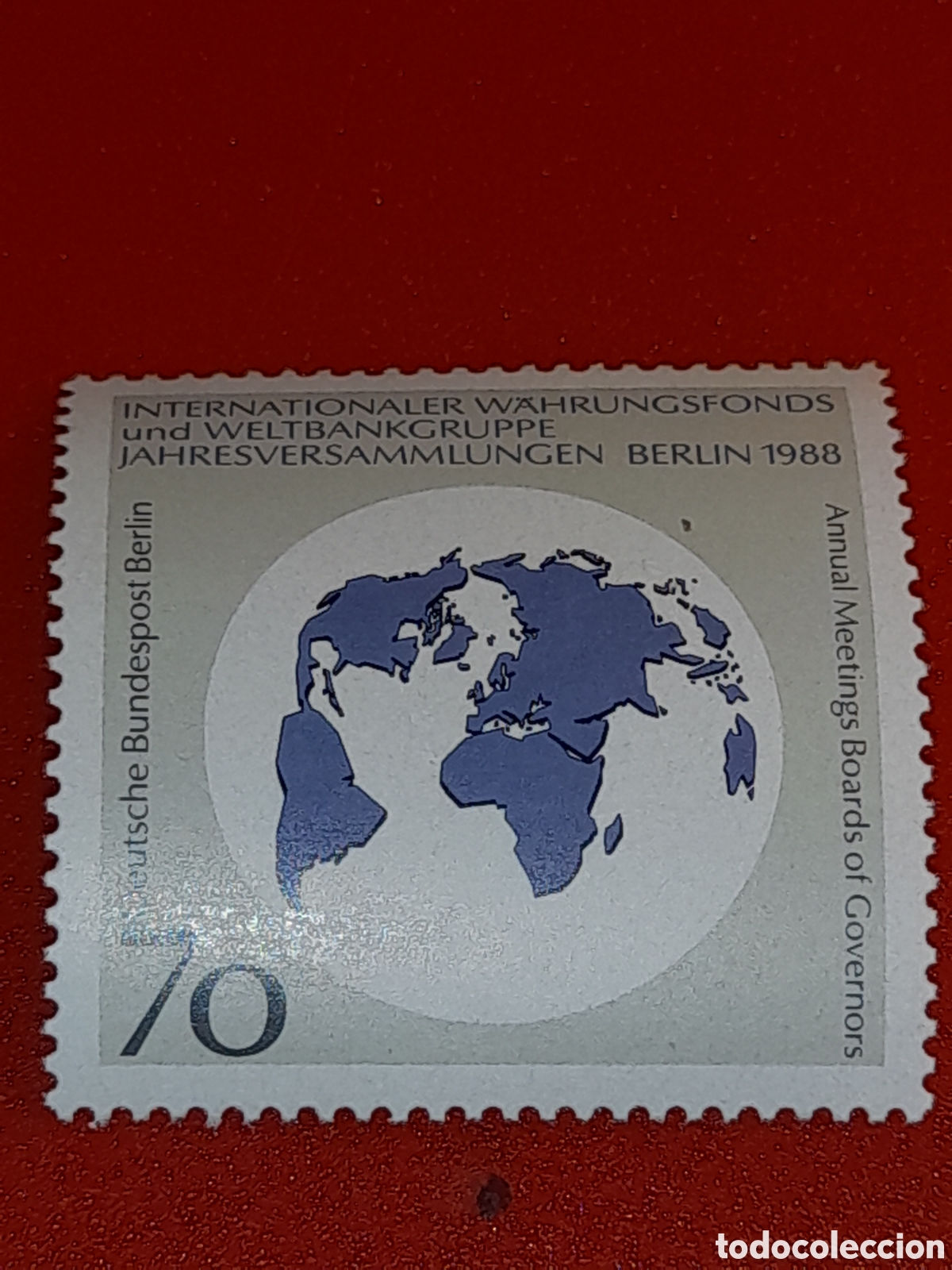 Sellos: Sellos Alemania, Berlin nuevos/1988/Fondo monetario intern/globo terraqueo/emblema/comtinentes/
