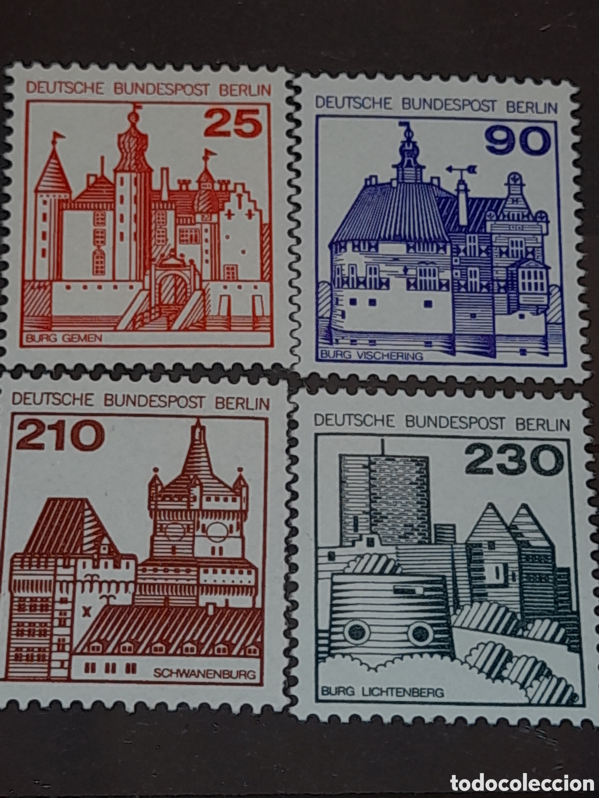 Sellos: Sello Alemania, Berlin nuevo 1978. Castillos. Palacios. Historia. Militar. Torre. Jard&iacute;n. Arquitectu