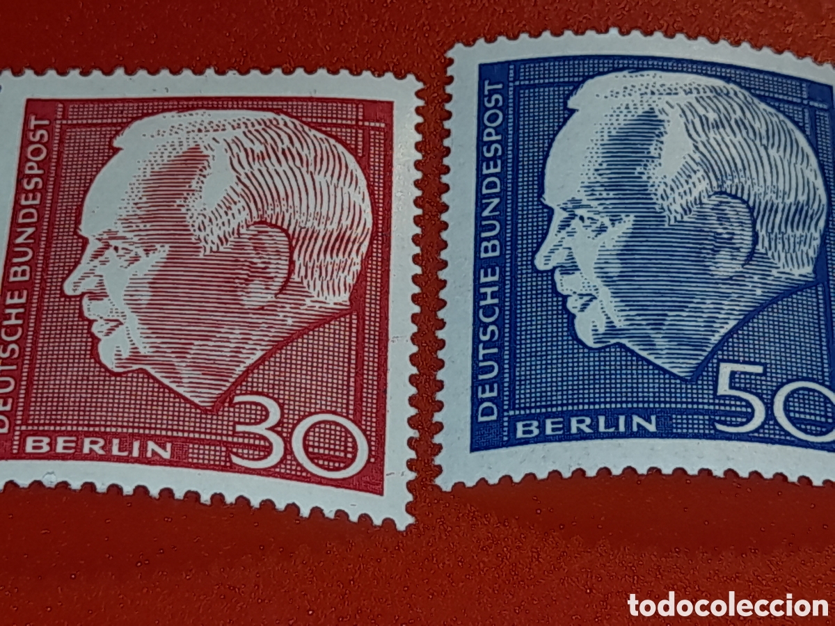 Sellos: Sello Alemania, Berlin nuevo 1967. Presidente Heinrich Lubke.,lider. Jefe estado. Historia.