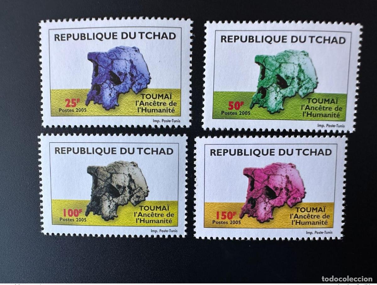 Sellos: Chad Tschad 2005 Mi. 2510 - 2513 Touma&iuml; el antepasado de la humanidad