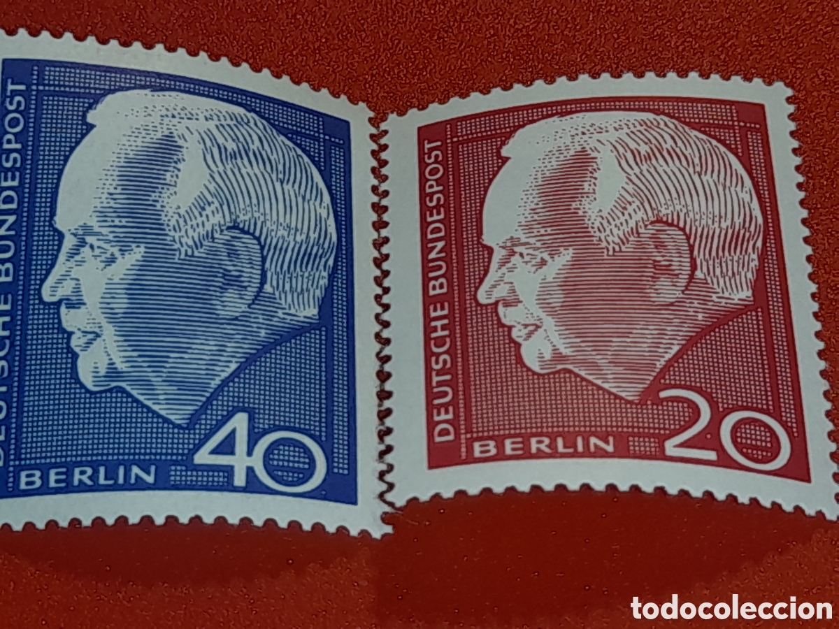 Sellos: Sellos Alemania, Berl&iacute;n nuevo 1964. Reelecci&oacute;n presidente Heinrich Lubke. Jefe estado. L&iacute;der. Politi