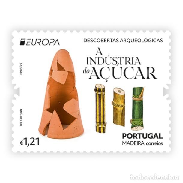 Sellos: Portugal ++ y Europa CEPT Madeira, Descubrimientos arqueol&oacute;gicos, La industria azucarera 2025 (38888