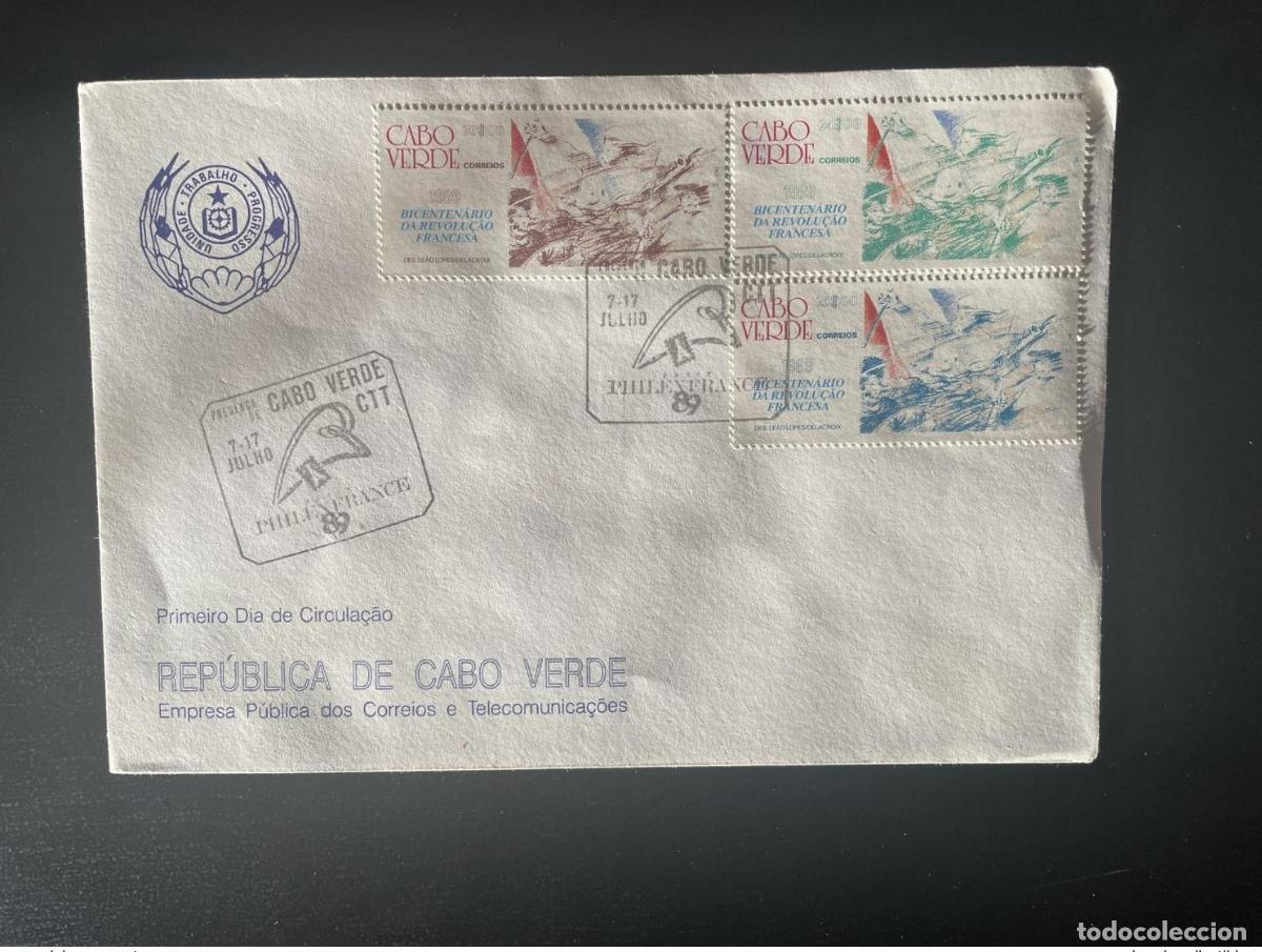 Sellos: Cabo Verde 1989 Mi. 560 - 562 FDC PhilexFrance Delacroix Revoluci&oacute;n 1789