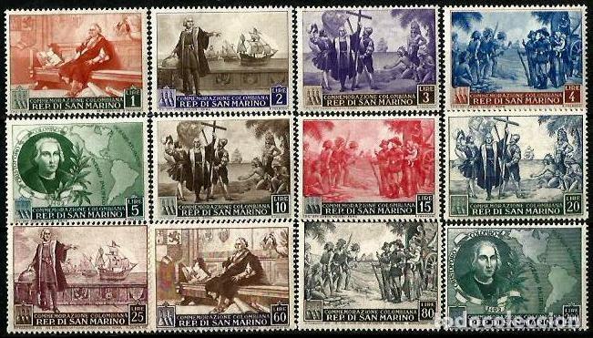 Sellos: SAN MARINO 1952 COLON Y EL DESCUBRIMIENTO **