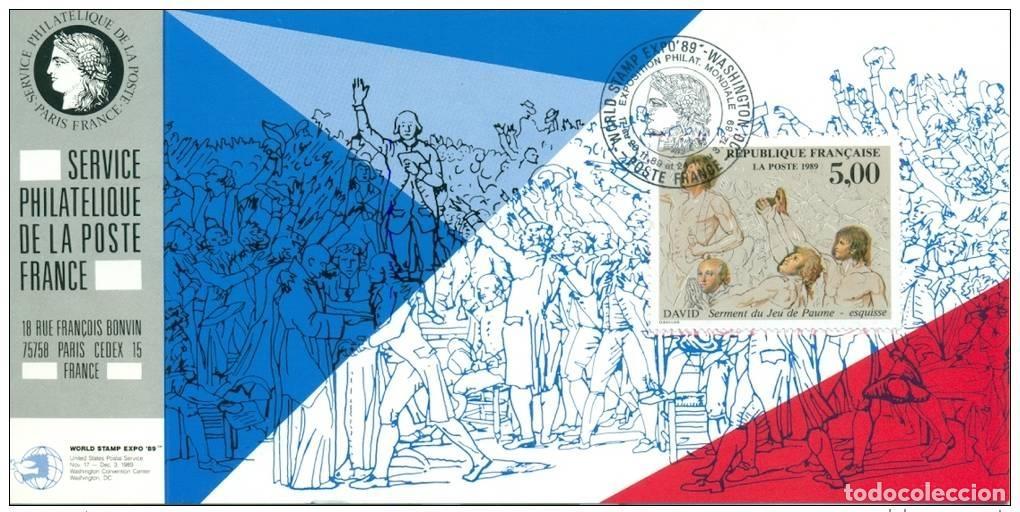 Sellos: 060 Exposici&oacute;n oficial de cartas Washington 1989 France Revolution Jeu Paume
