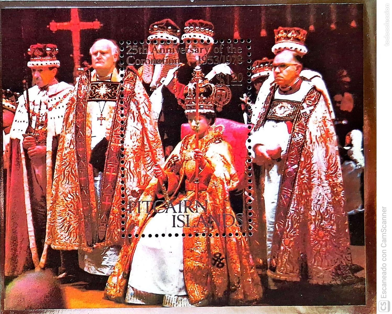 Sellos: Pitcairn. HB 4 25&ordm; Aniversario de la coronaci&oacute;n de su Majestad Elizabeth II. 1978. Sellos nuevos y n
