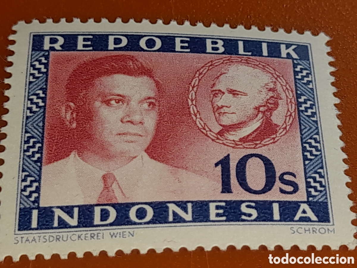 Sellos: Sello (1/24v) Indonesia nuevo 1947-1948. Famoso. A. Hamilton, fundador EE.UU. A. Maramis, ministro.
