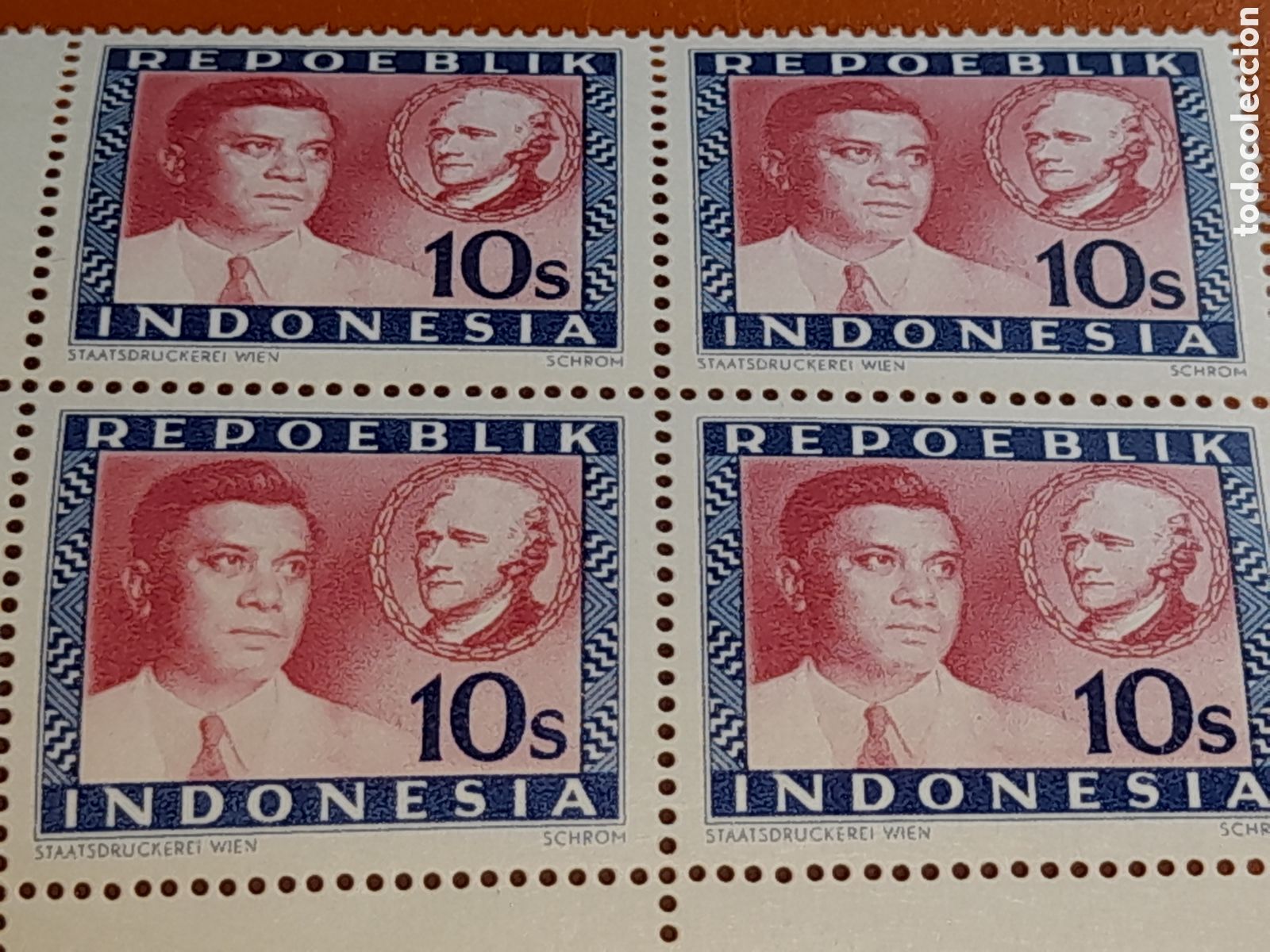 Sellos: Sello (1/24v) Indonesia nuevo 1947-1948. Famoso. A. Hamilton, fundador EE.UU. A. Matamos, ministro.