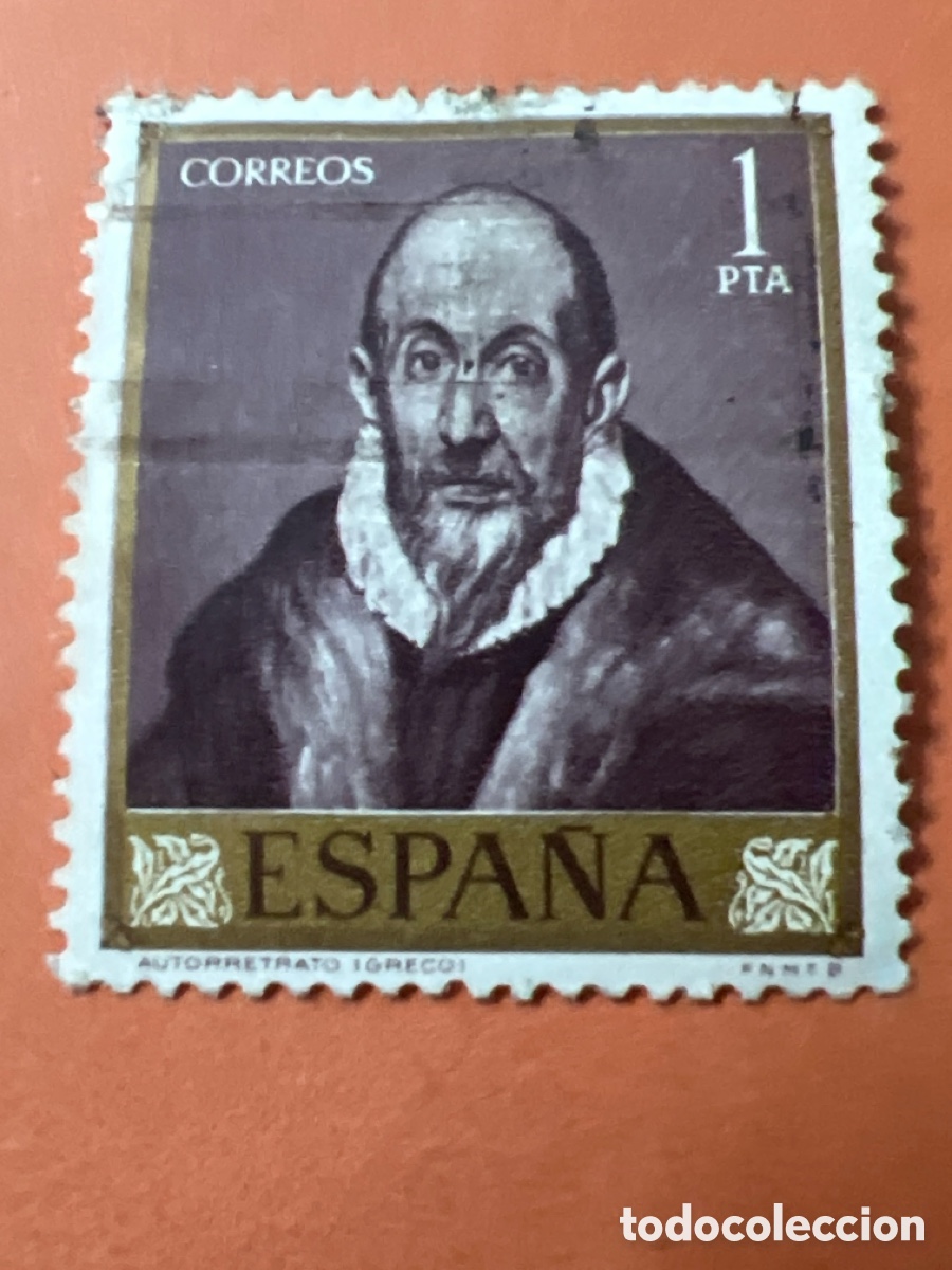 Sellos: S390. SELLO - ESPA&Ntilde;A - CORREOS - 1 PTA - AUTORRETRATO GRECO