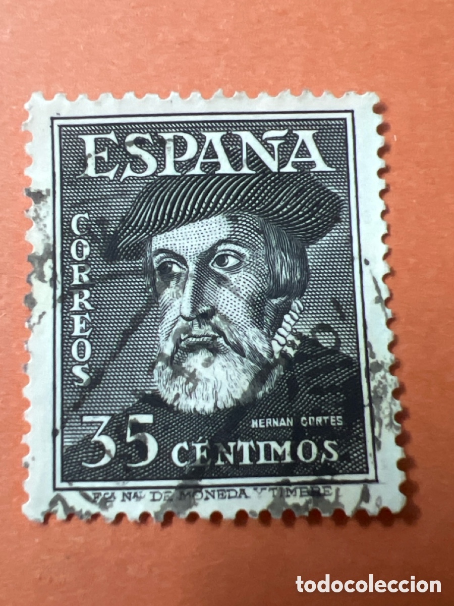 Sellos: S12. SELLO - ESPA&Ntilde;A - 35 C&Eacute;NTIMOS - HERN&Aacute;N CORTES