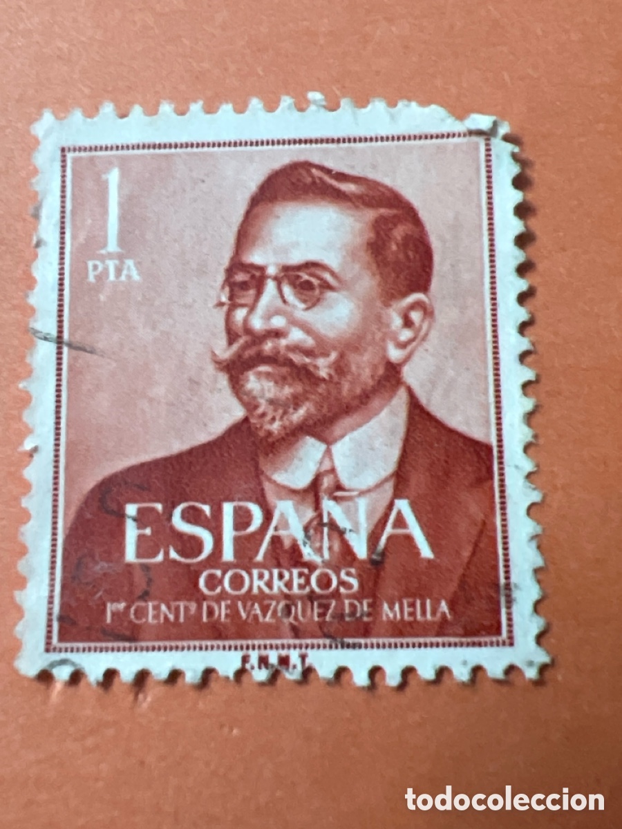 Sellos: S15. SELLO - ESPA&Ntilde;A - 1 PTA V&Aacute;ZQUEZ DE MELLA