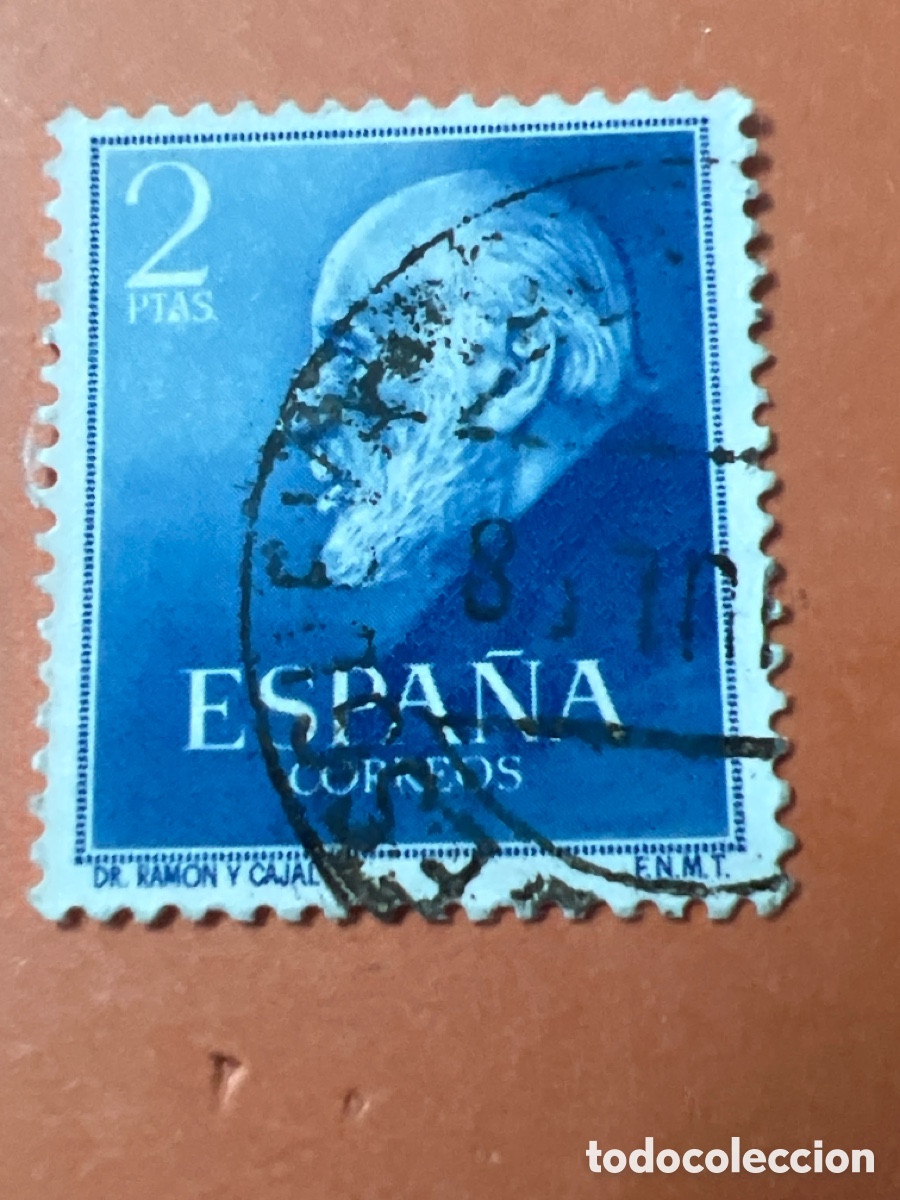 Sellos: S16. SELLO - ESPA&Ntilde;A - 2 PTAS RAM&Oacute;N Y CAJAL